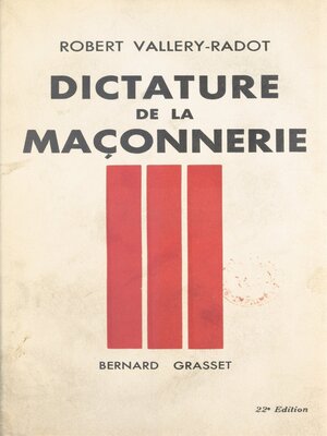 cover image of Dictature de la maçonnerie